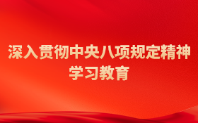 深入貫徹中央八項規(guī)定精神學習教育